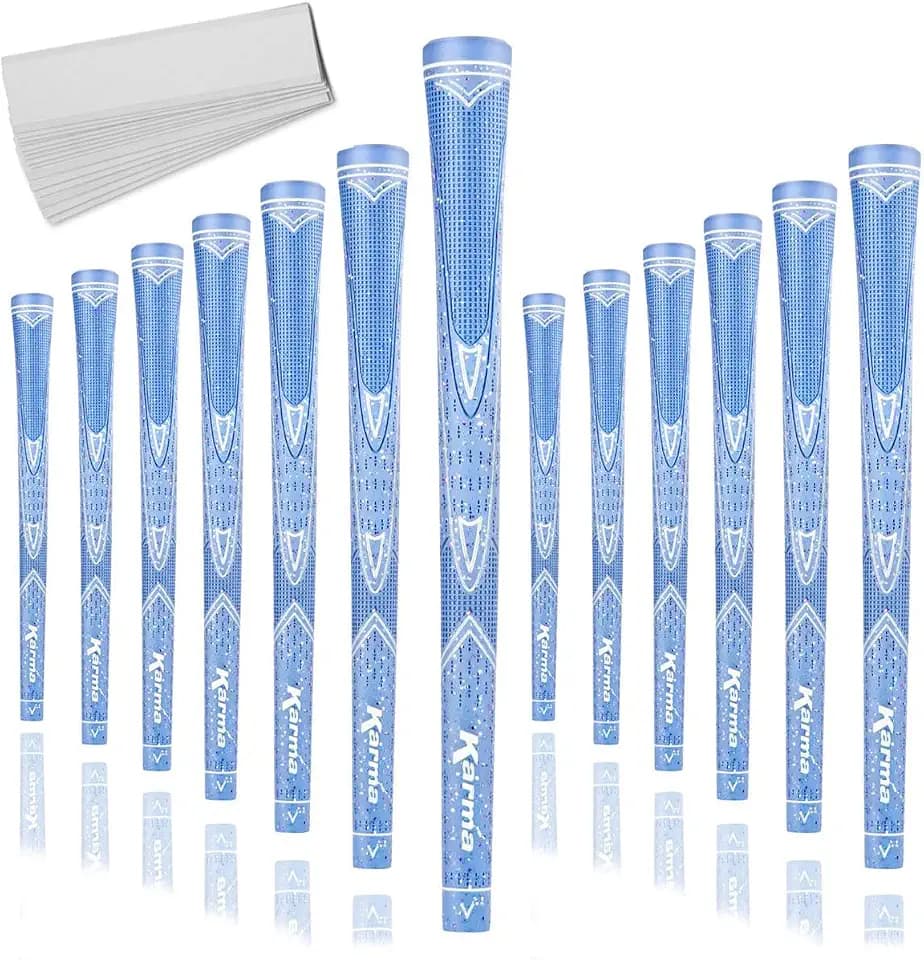 Karma Sparkle Golf Grips & Grip Kits for Women, Light Blue, Purple, and Pink Golf Club Grips that Glitter