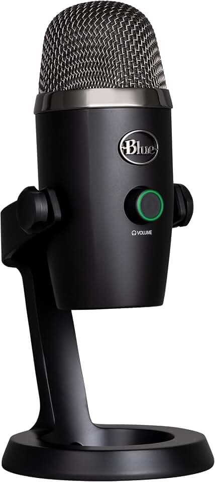 Blue Yeti Nano Premium USB-Mikrofon für Aufnahmen, Streaming, Gaming, Podcasting auf PC und Mac, Mit Blue VO!CE-Effekten, Nieren- und Kugelcharakteristik, Latenzfreies Monitoring - Schwarz