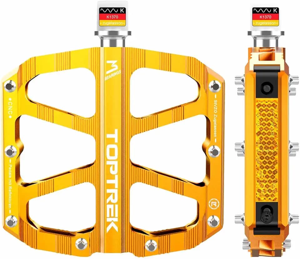 toptrek Fahrradpedale mit StVZO Zugelassen Reflektoren
