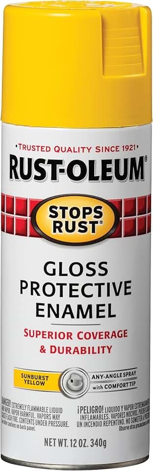 Rust-Oleum Stops Rust Spray Paint, Gloss Sunburst Yellow