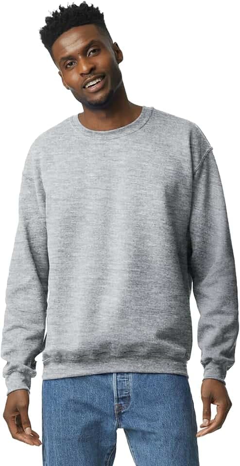 Gildan Unisex Adult Fleece Crewneck Sweatshirt, Style G18000, Multipack