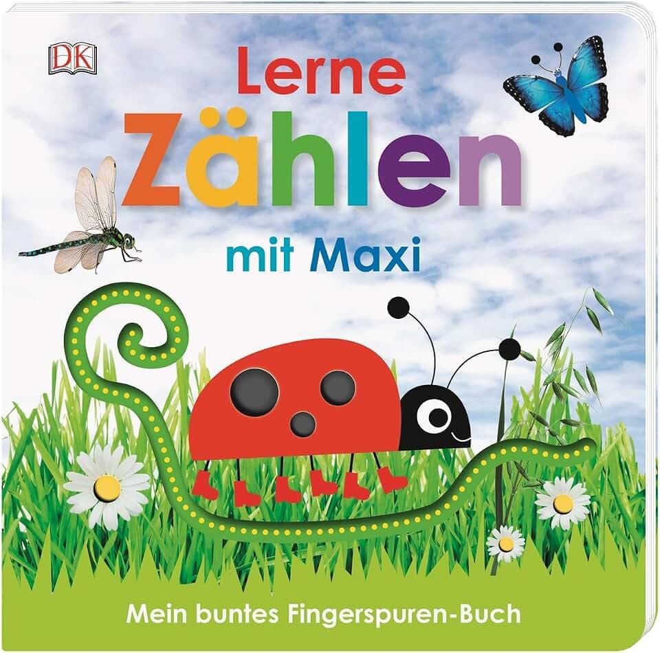 Mein buntes Fingerspuren-Buch. Lerne zählen mit Maxi: Pappbilderbuch mit Fingerspuren ab 18 Monaten