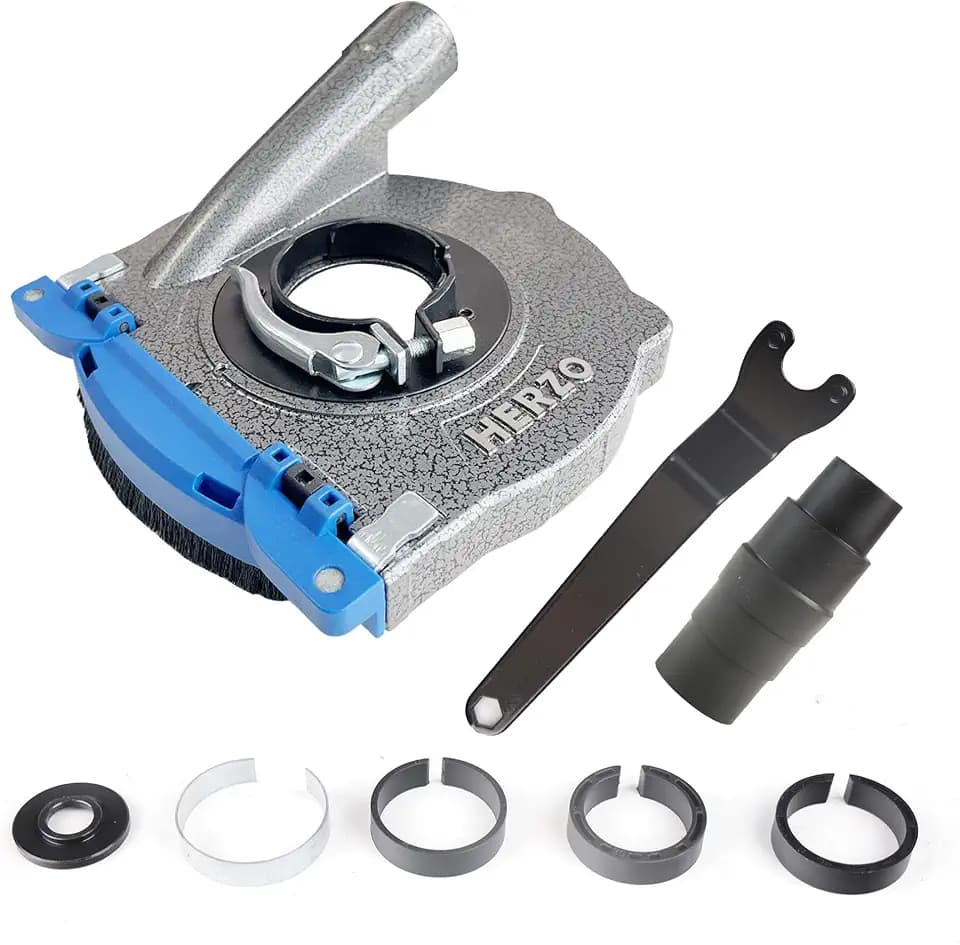 HERZO Aluminum Dust Shroud for Angle Grinder 4.5 inch and 5 Inch