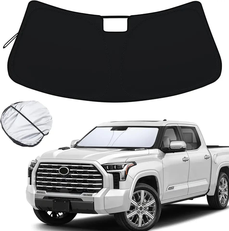 TOPINSTALL Front Window Sun Shade for 2022-2026 2027 Toyota Tundra