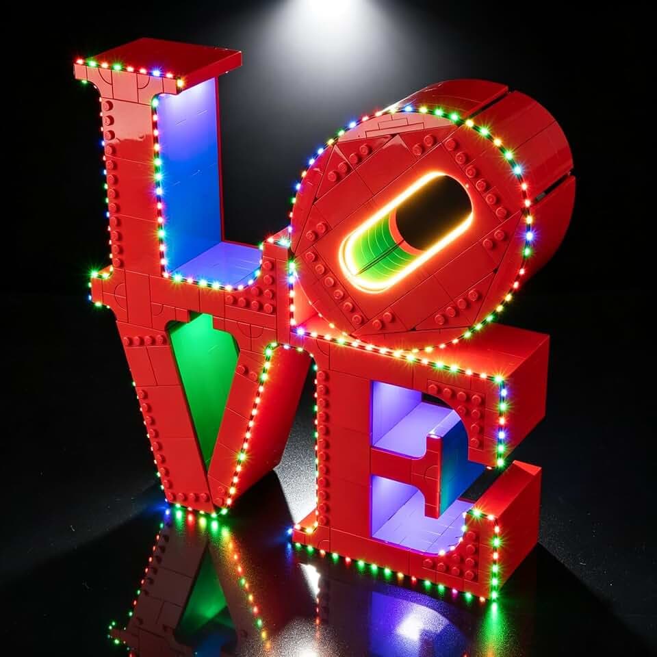 BrickSoul Light Kit for Lego Art Love 31214 Set, Light Kit Only