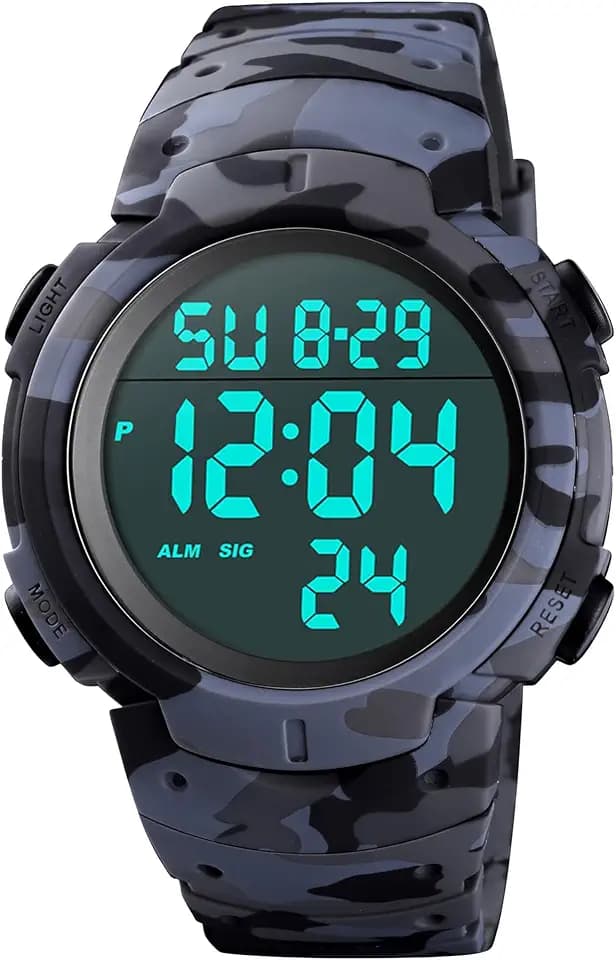CakCity Digitale Armbanduhr für Herren, wasserdicht, Sport-Armbanduhr