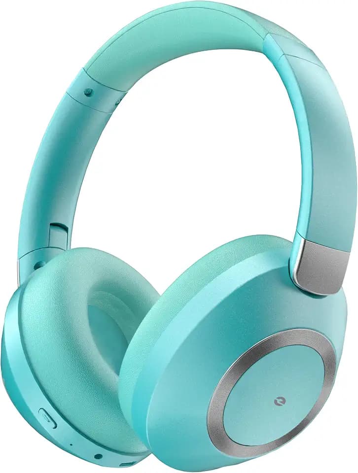 Active Noise Cancelling Headphones, 100H Playtime Headphones Wireless Bluetooth, Bluetooth Headphone with Microphone, Over- Ear Wireless Headphone with Deep Bass for Travel