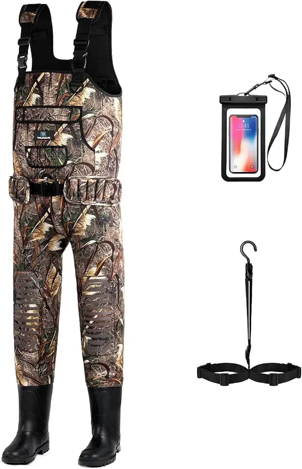 Trudave Chest Waders for Men & Women Waterproof, Fishing Neoprene Waders, Hunting Waders with Boots