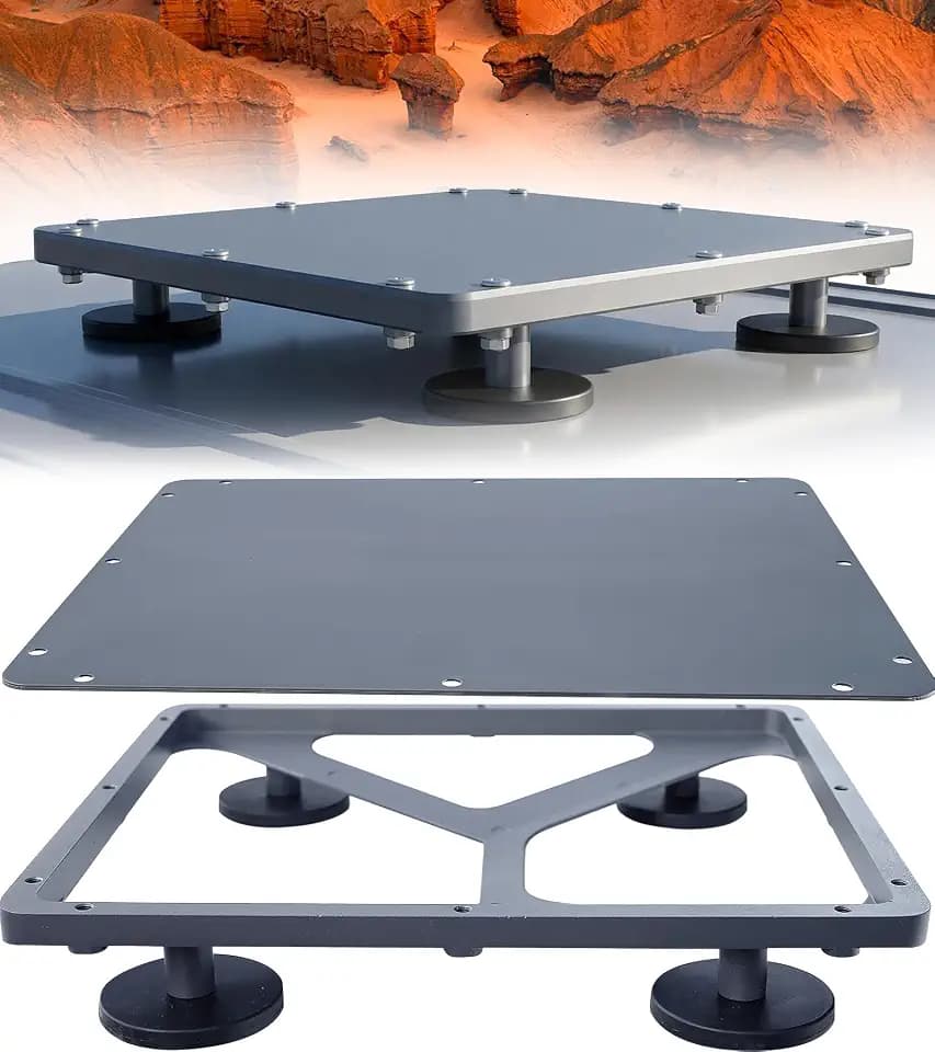 Starlink Mini Magnetic Mount (220lbs Strong Magnets & Protective 2-in-1, Aluminum) Roof Mouting Kit Starlink Mini Accessories for RV, Camper, Truck, Car, Boat | ORLN'K SMM01 Grey