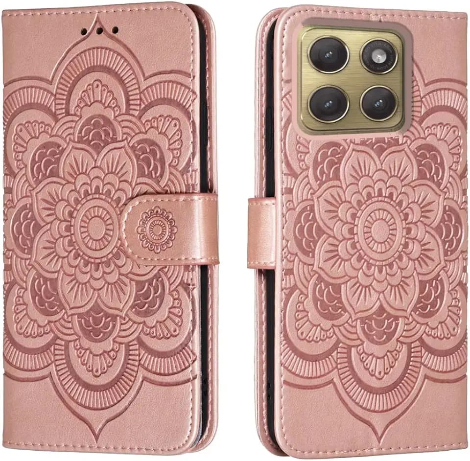 Wallet Case for Motorola Edge (2026), Card Holder, Pink