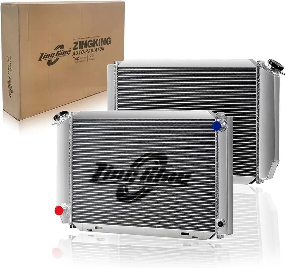 DPI138 3-Row Radiator Compatible with 1980-1993 Ford Mustang, 80-88 Ford Thunderbird, 1980-1988 Mercury Cougar /XR7,1982-1992 Lincoln Mark Continental and More Models,All Aluminum Radiator