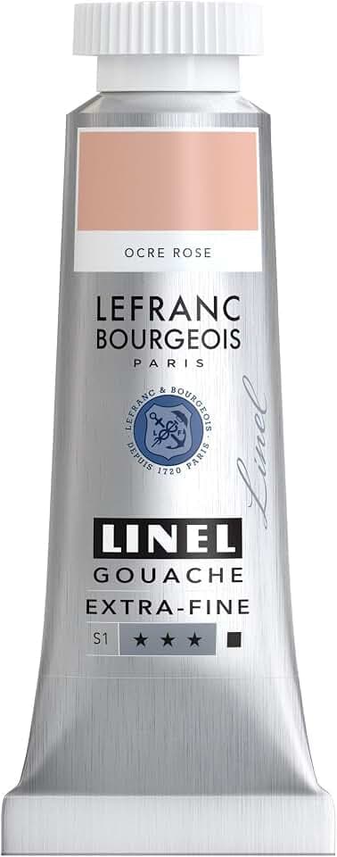 Lefranc Bourgeois 301214 Linel Gouache extrafeine und geschmeidige Wasserfarben mit maximaler Farbintensität, Leuchtkraft für streifenfreien Auftrag, 14ml Tube - Pinkocker
