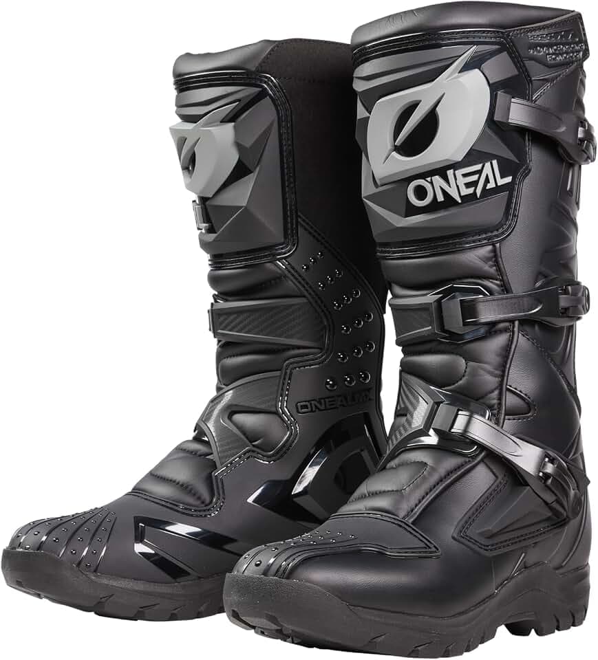 O'NEAL | Motocross-Stiefel | MX Enduro | Innerer Knöchel-, Fuß- & Schaltzonenschutz, Perforiertes Innenfutter | Boots RSX Adventure V.24 | Erwachsene | Schwarz