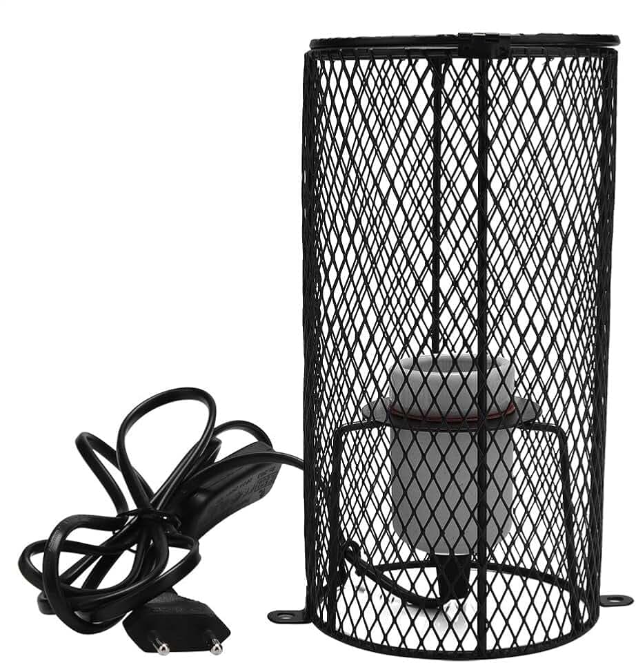 Zerodis E27 3 in 1 Pet Keramik Heizlampe Heizungshalter Waermelampe Reptil Infrarot-Wärmelampe Haustire Lampe Heizung mit Anti-heißer Halterung für Snake Lizard Turtle und Mehr(EU)