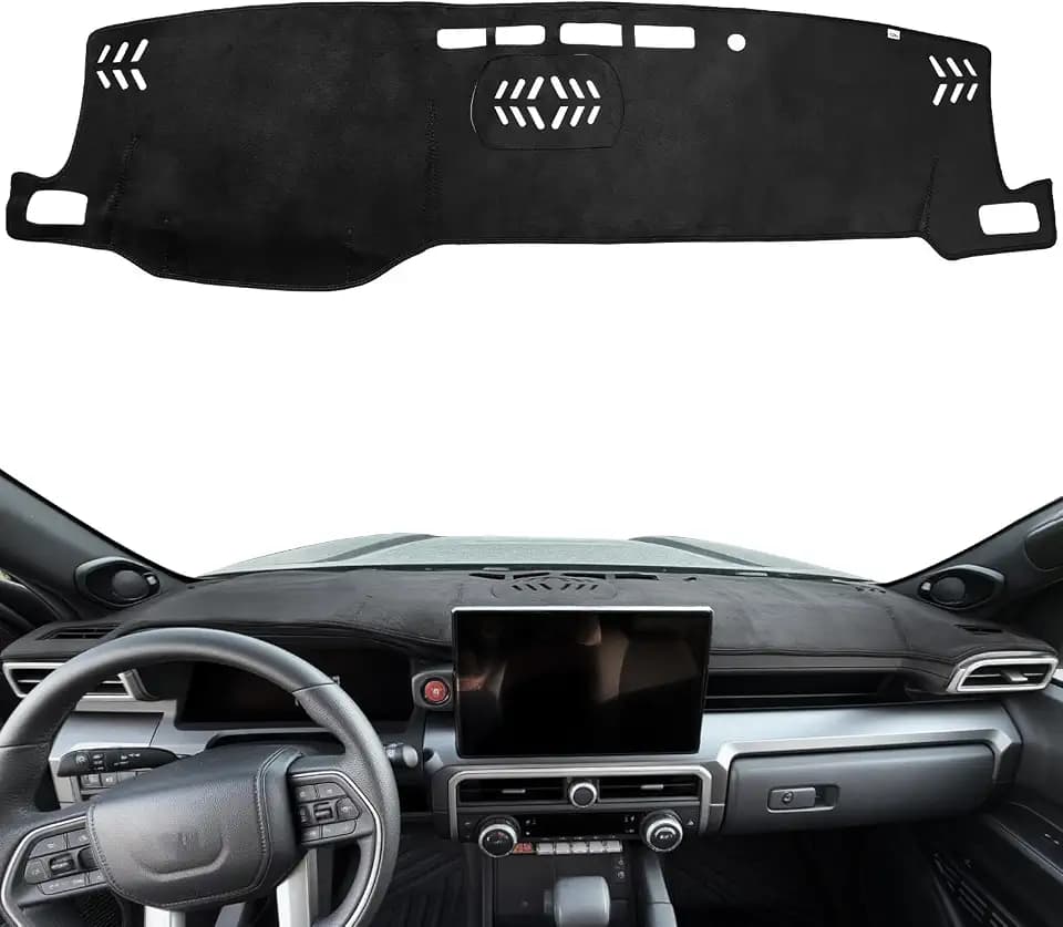JOYTUTUS Dash Cover Mat Compatible with 2025 2026 4Runner & 2024-2026 Tacoma Dashboard Cover Mat Non-Slip Dash Mat with Openable Speaker Cover