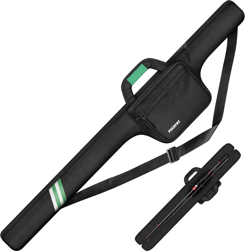 PEKREWS Fishing Rod Case, 52inch Fishing Pole Bag with Tackle Pockets