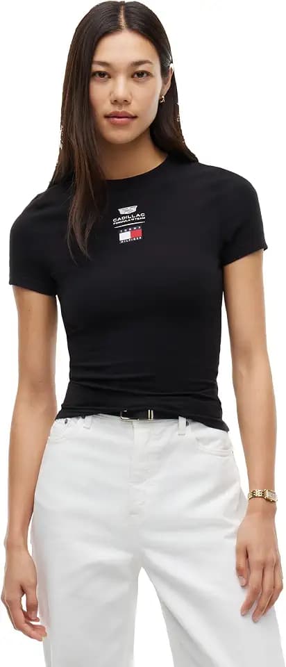 Tommy Hilfiger Women's F1 Slim Logo Graphic T-Shirt