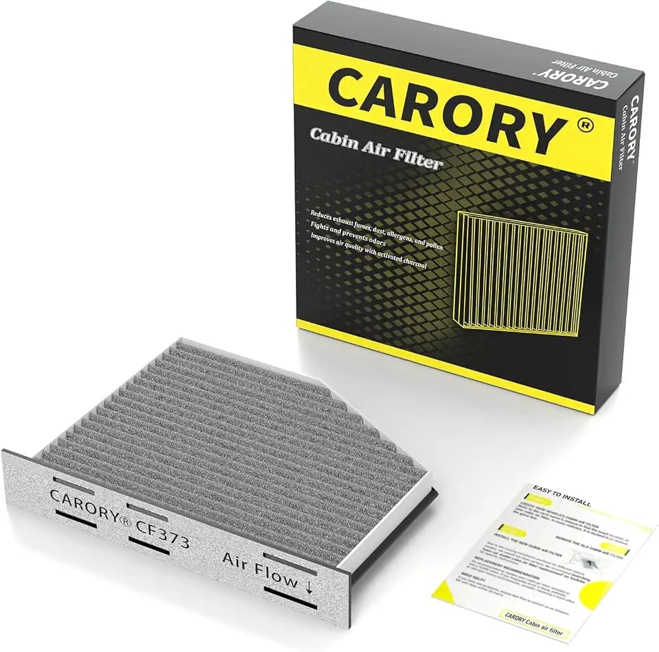 CARORY Cabin Air Filter w/Activated Carbon for VW Jetta 2005-2019, Tiguan 2008-2018, Passat 2005-2018, Golf 2010-2014, Beetle 2011-2019, for Audi A3 2004-2015, Q3 2012-2018, Fits OE# 1K0819644, CF373