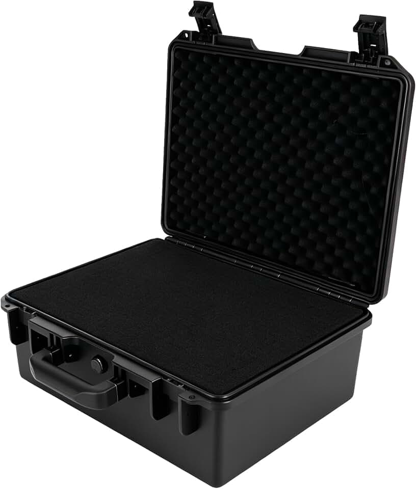 16-Inch Waterproof Hard Case with Foam for Cameras, Drones and Video Gear