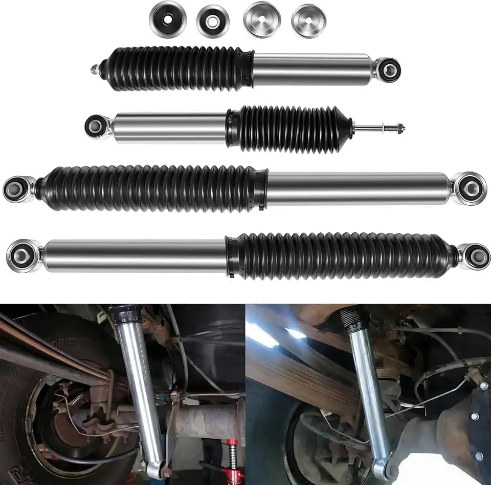 5100 Series Front and Rear Monotube Shocks for Silverado Sierra 1500 HD, 2500, 2500 HD, 3500, and 3500 HD 1999-2010, Replaces 24-186735 24-186742