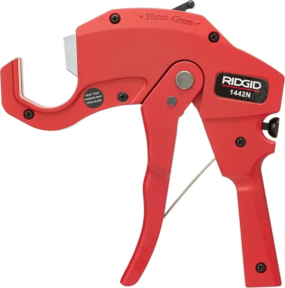 RIDGID 20191 Modell 1442N Schnelleinstellbare Kunststoffrohrschere mit ergonomisch geformten Griffen, Kunststoffrohrabschneider von 3 mm bis 42 mm