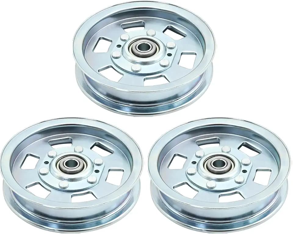 3Pcs Lawn Mower Idler Pulley Replacement for Bad Boy ZT Series 48 50 54 60 Inch 033-8000-00, Deck Flat Idler Pulley Replaces 033-2000-00 033-7201-00