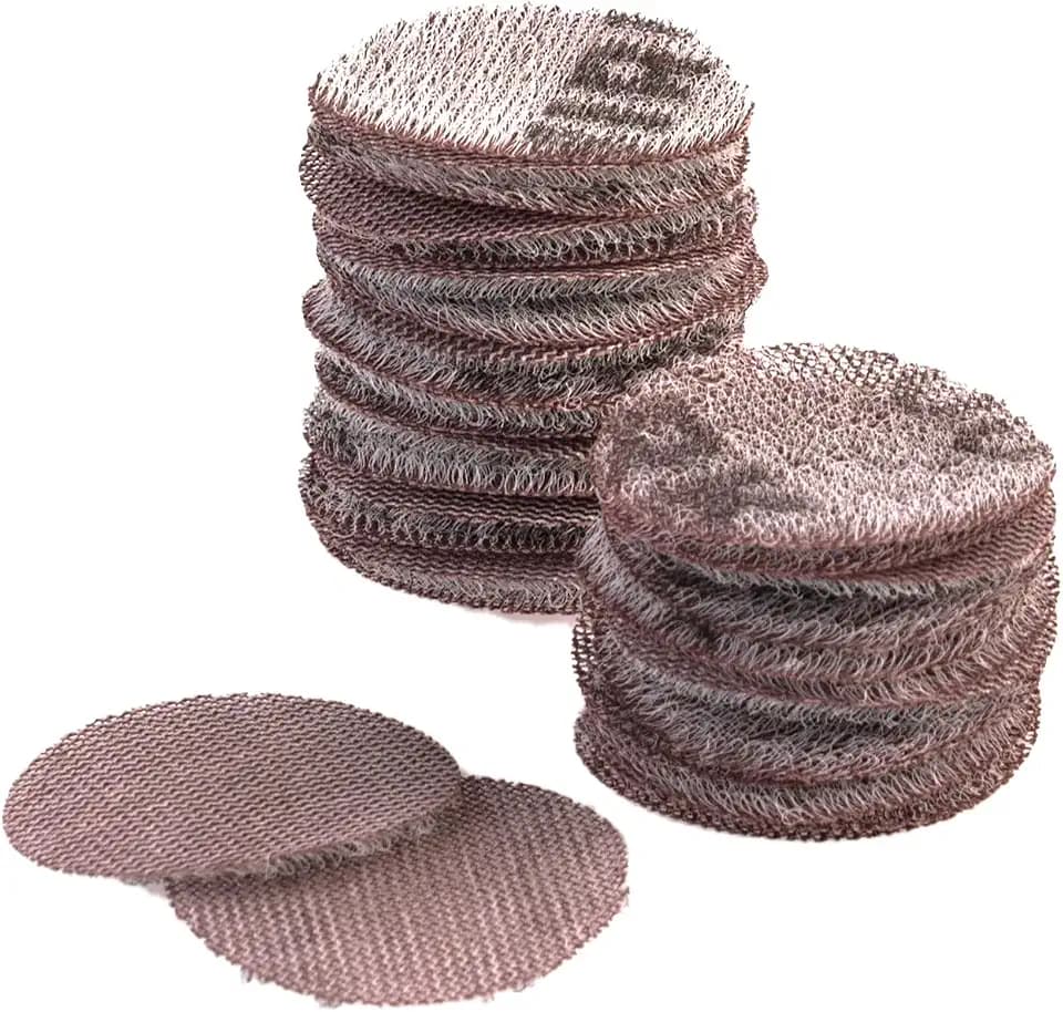 Mirka Abranet Netz-Schleifscheiben Ø 34 mm Klett/Korn P80 / 50 Stk/Schleifblüten zum Schleifen von Holz, Spachtel, Lack, Kunststoff / 5420905080