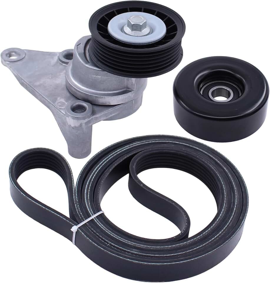 Drive Belt Tensioner and Serpentine Belt Idler Pulley kit for Chevy, GMC