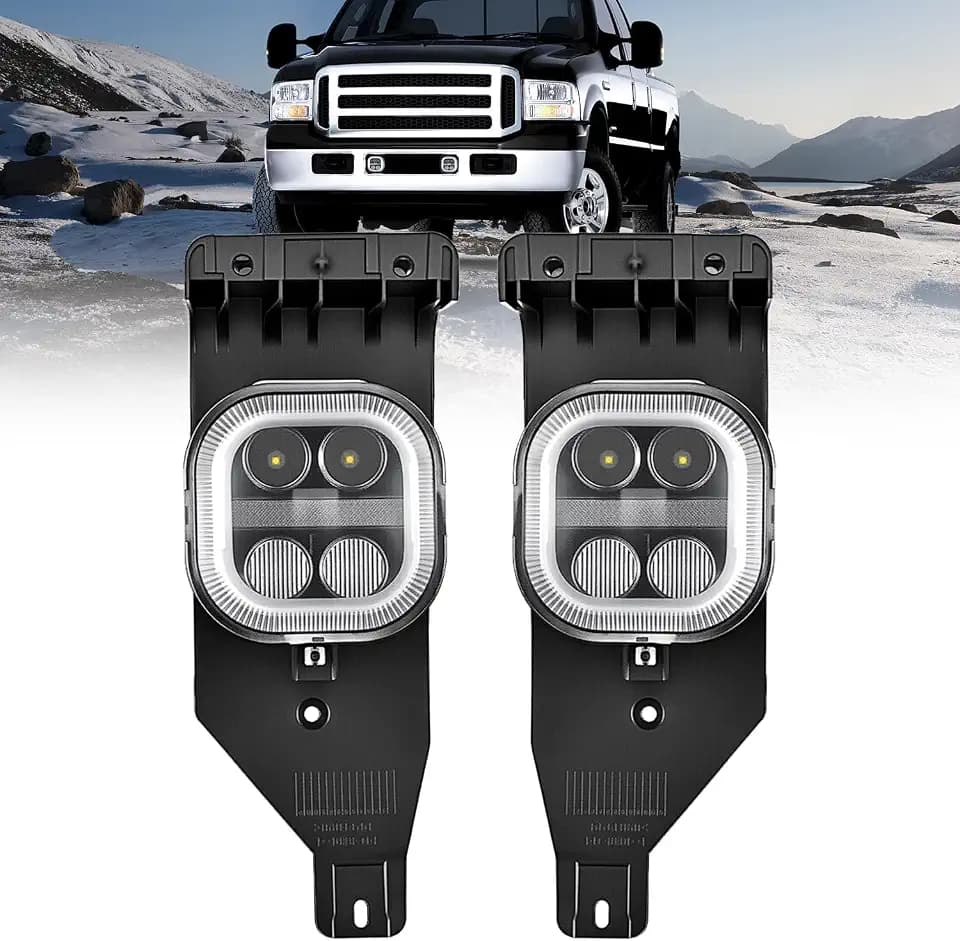 Nilight LED Fog Light Assembly Compatible with 2005-2007 Ford Super Duty