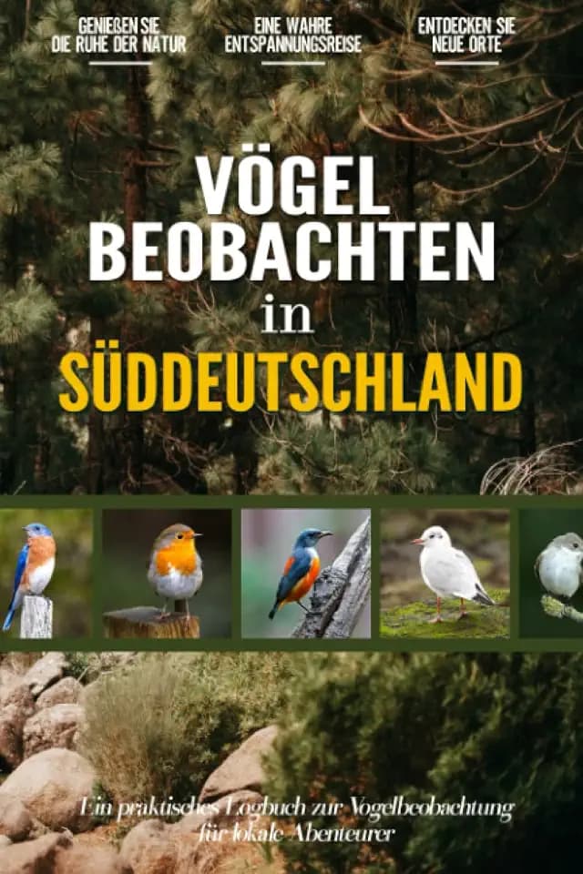 Vögel Beobachten in Süddeutschland: Ein praktisches Logbuch zur Vogelbeobachtung für Lokale Abenteurer und Vogelliebhaber | Notizbuch zum Eintragen, Beobachten, Notieren und Skizzieren