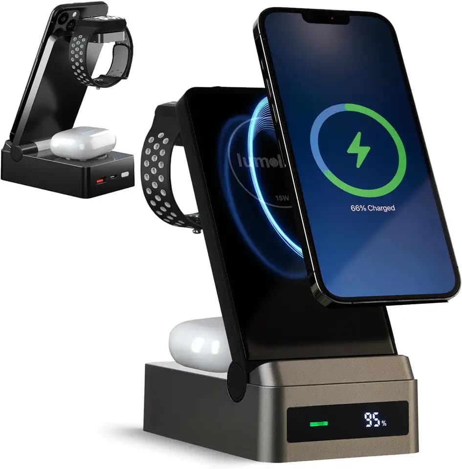 5-in-1 Magnetic Wireless Charging Station for iPhone, Apple Watch & AirPods