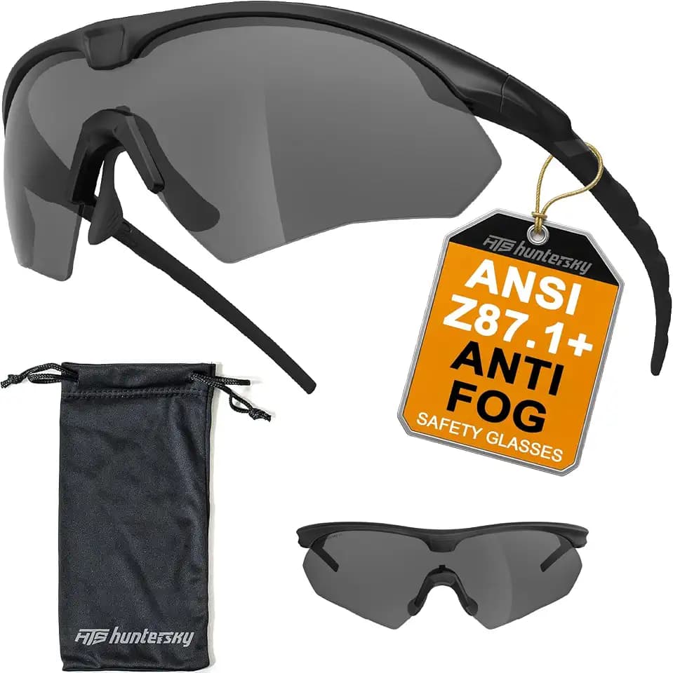 HTS HUNTERSKY S53 Anti Fog Tactical Shooting Range Safety Glasses ANSI Z87.1 Ballistic Eye Protection Hunting Airsoft Riding