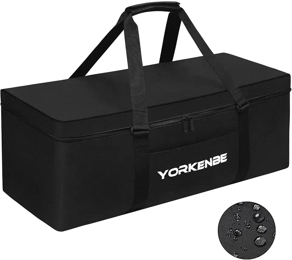 Camping Tent Bag, 28x11 Inch Tent Storage Replacement, 1680D Heavy Duty Waterproof Zipper Travel Duffel Sports Equipment Bag, with Large Mouth and Padded Handles (1)