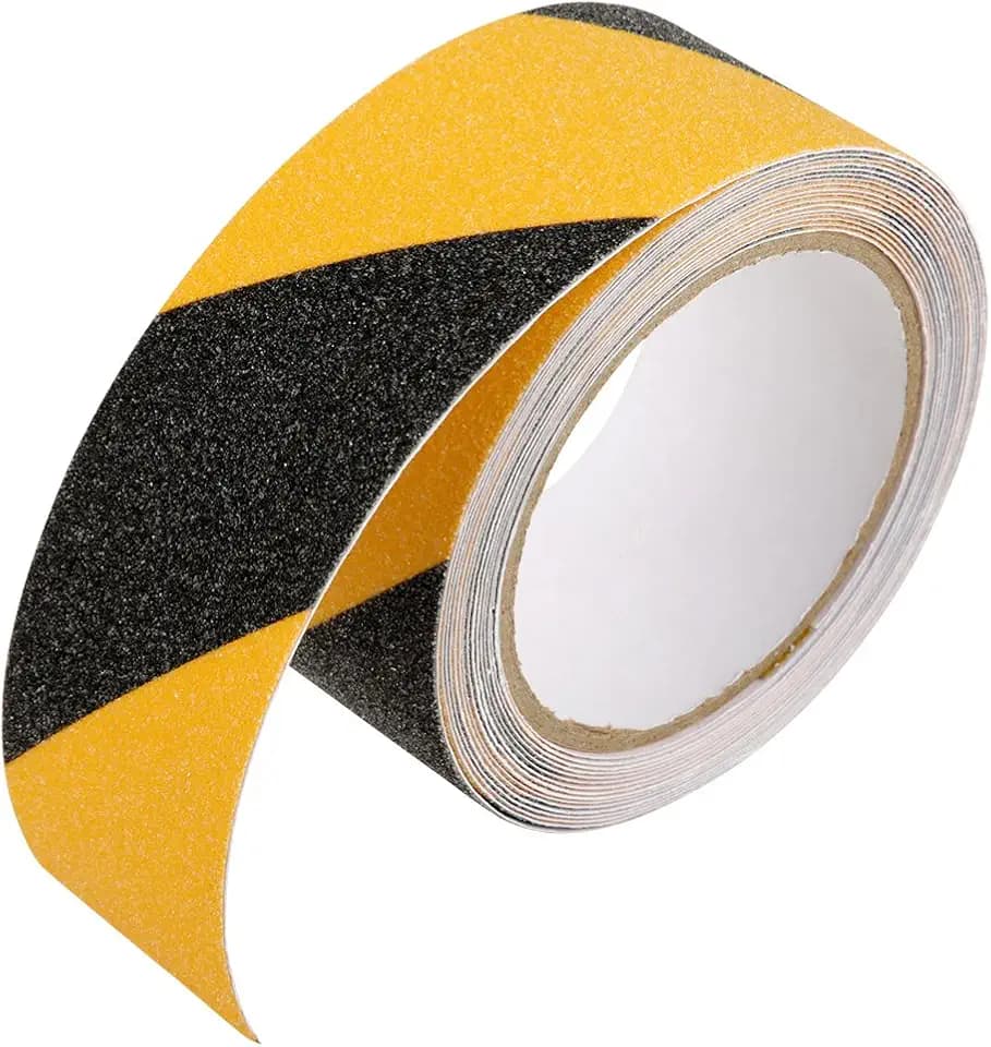 Anti Rutsch Klebeband, 5 cm x 5 m Selbstklebend Anti Rutsch Klebeband aus PVC und Siliziumkarbid((Gelb und Schwarz))