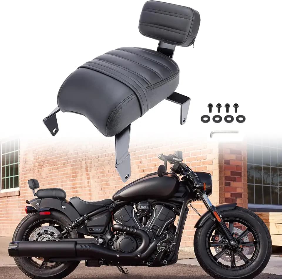 Passenger Seat with Backrest for 2025 2026 Scout Bobber Models