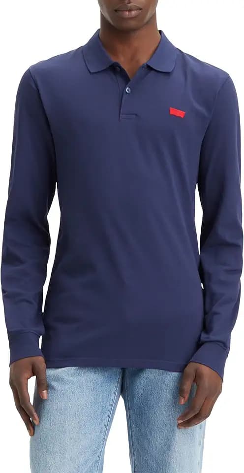 Levi's Herren Long-Sleeve Slim Housemark Polo Hemd