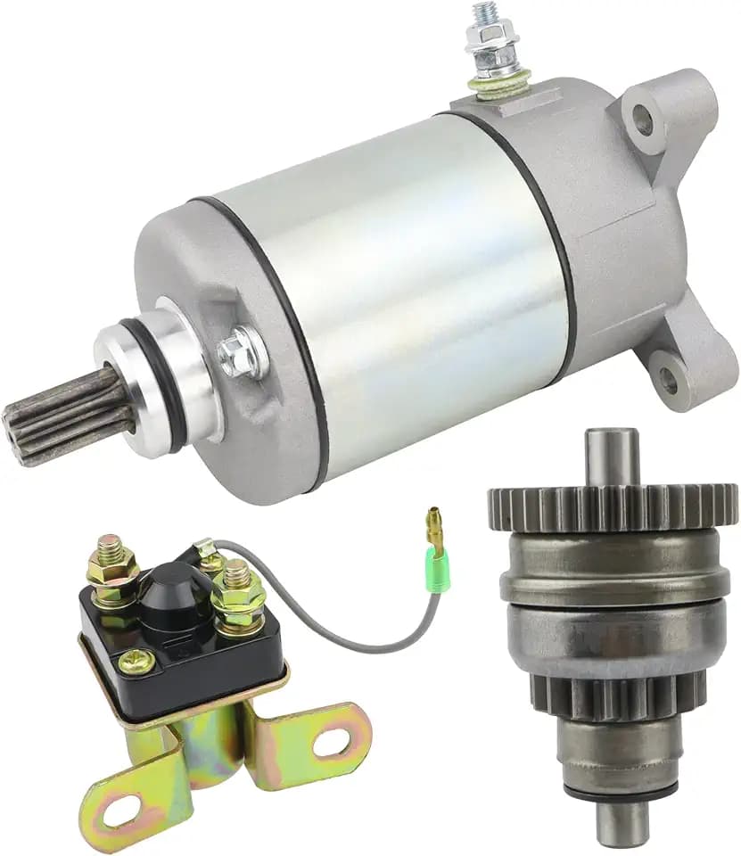 Starter w/Bendix & Relay for Polaris Sportsman 500 96-02, Scrambler 500 97-02, Magnum 325/425/500 95-02, Big Boss 500 6x6 98-02,Ranger 500 6x6 98-02,Ranger 425 2x4 01-02,Ranger 500 4x4 01-02
