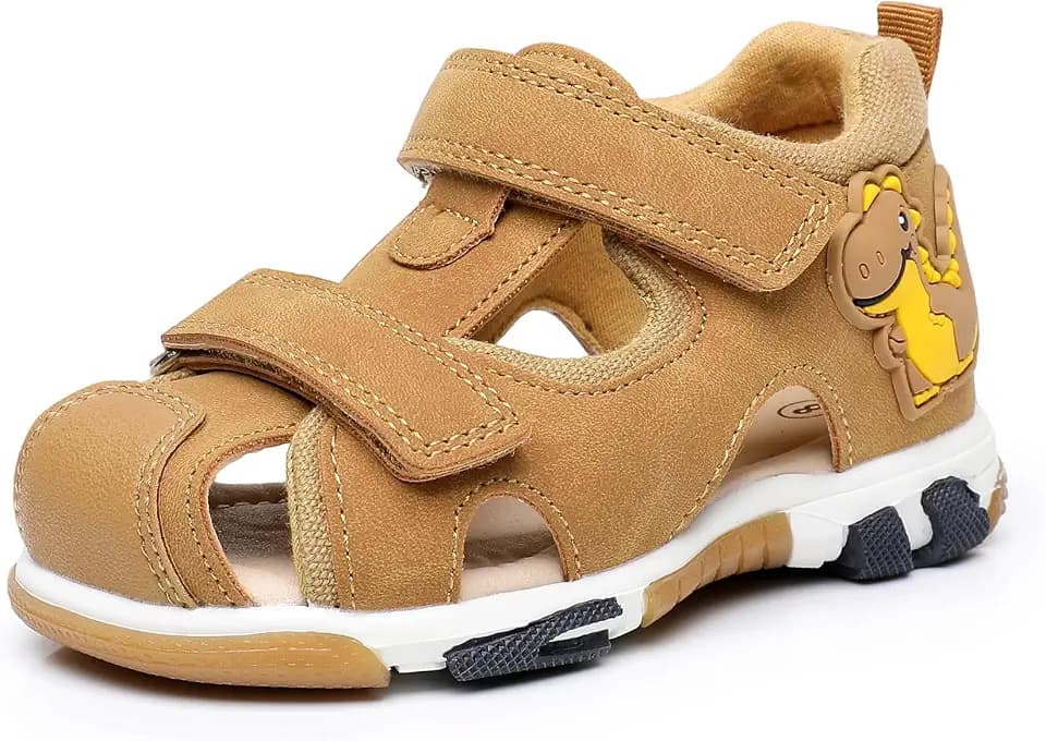 Apakowa Toddler Sandals for Boys Close Toe Kids Sandals 9 Months-5 Years