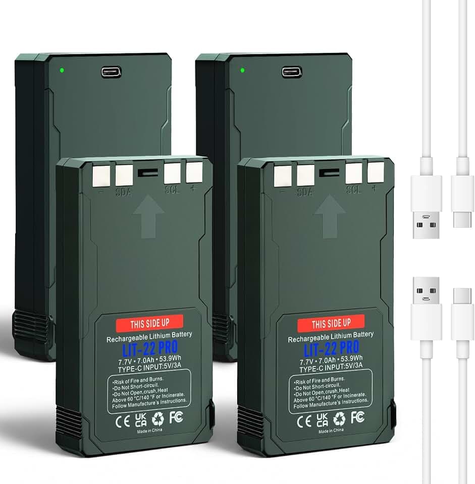 MULS 4 Pack LIT-22 Rechargeable Battery for Spypoint Hunting Trail Camera