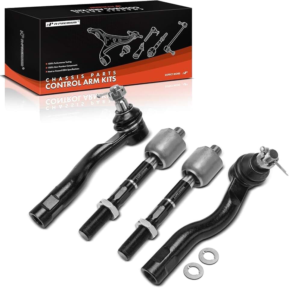 A-Premium Front Inner and Outer Tie Rod End Kit Fix Uneven Tire Wear