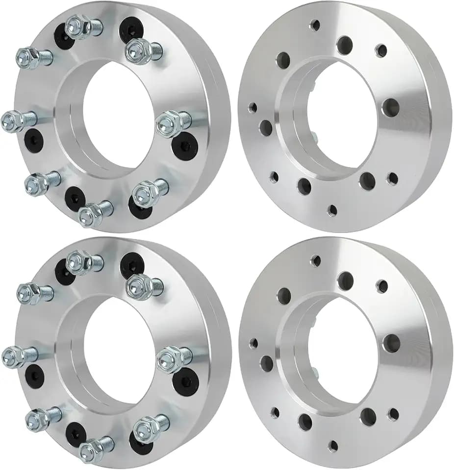ECCPP 4PCS change bolt pattern from 6x5.5 to 8x6.5 Conversion Wheel Adapters 2" inch for Chevrolet Silverado 1500 1999-2023| for Chevrolet Tahoe 1995-2023| for Sierra 1500 1999-2023(Only 8x6.5 Wheels)