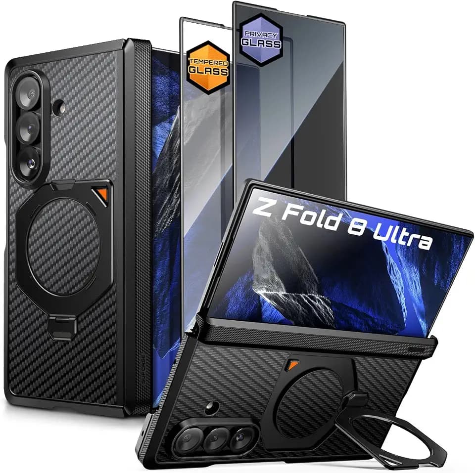 SUPCASE for Samsung Galaxy Z Fold 8 Ultra/Z Fold 7 Case, Aramid Black