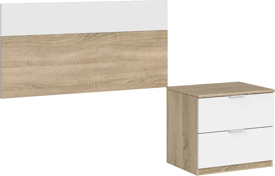 Habitdesign Kopfteil und Nachtkommode Luca