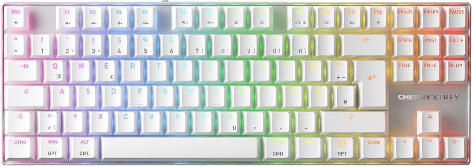 Cherry XTRFY MX 8.2 Pro TMR Wireless, Gaming-Tastatur, DE QWERTZ, Weiß