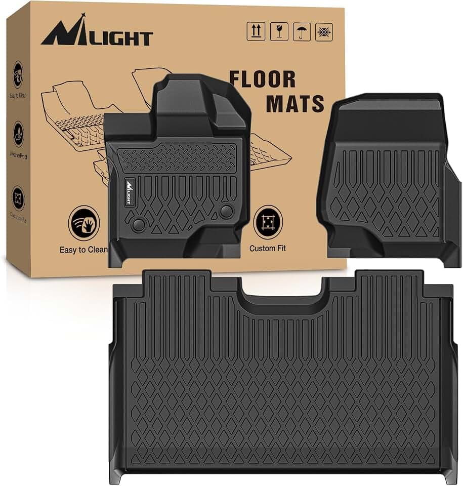 Nilight TPE Floor Mats for Ford F-150 F150 Lightning SuperCrew Cab