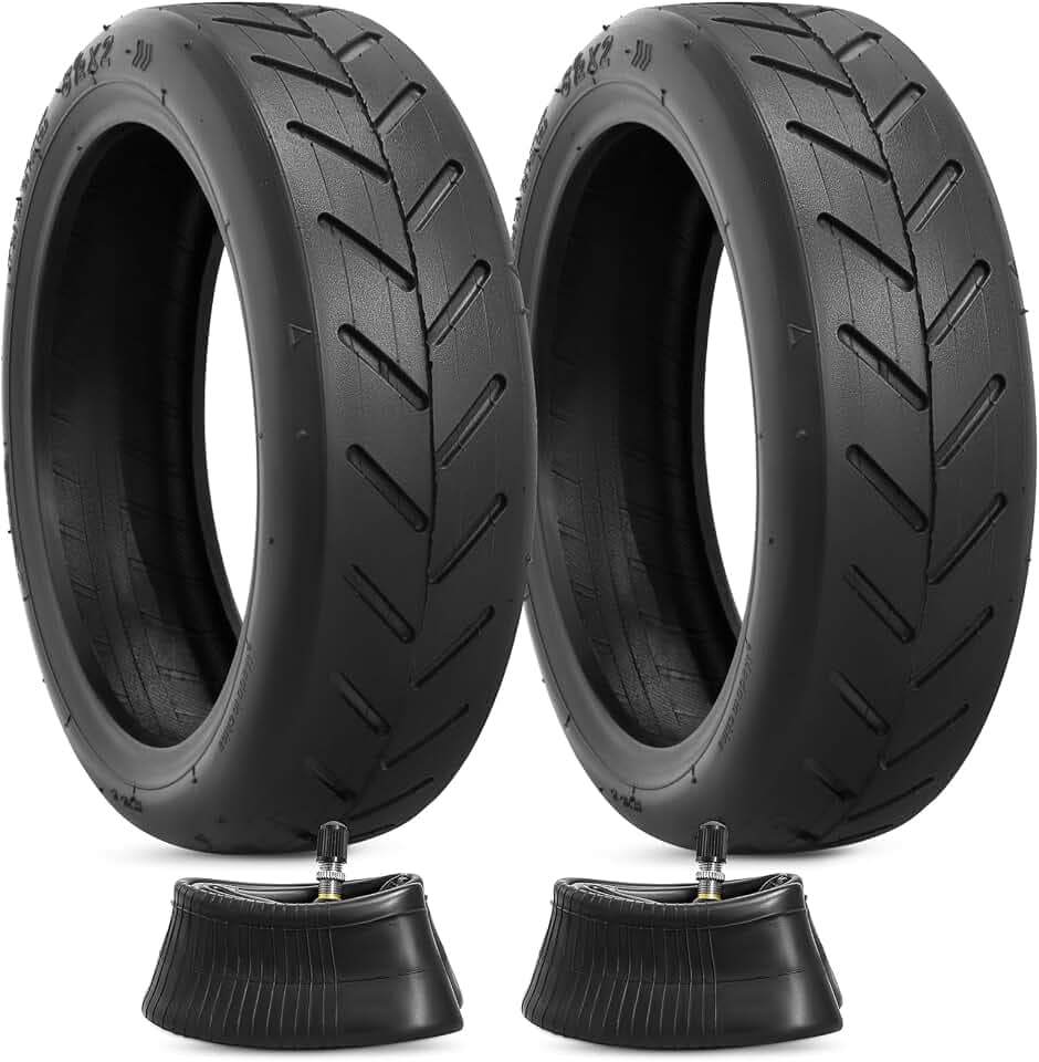 2PCS 8.5x2.0 E-Scooter Reifen 8 ½ x2.0 50/75-6.1 Roller Luftreifen und 8 ½ zoll Verdicktes Schlauch TR4A, kompatibel mit 8.5x2 8.5 x 2.0 Roller/E-Scooter Reife