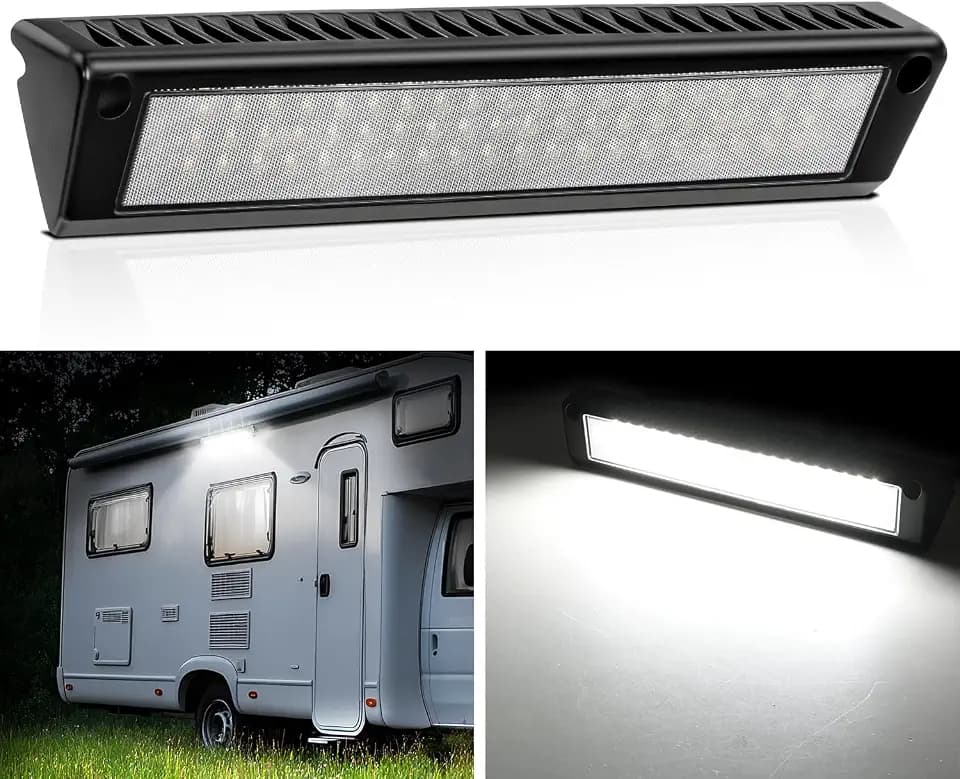 Nilight 1PC 13 Inch RV Exterior Light White Beam for RV Trailer Camper SUV