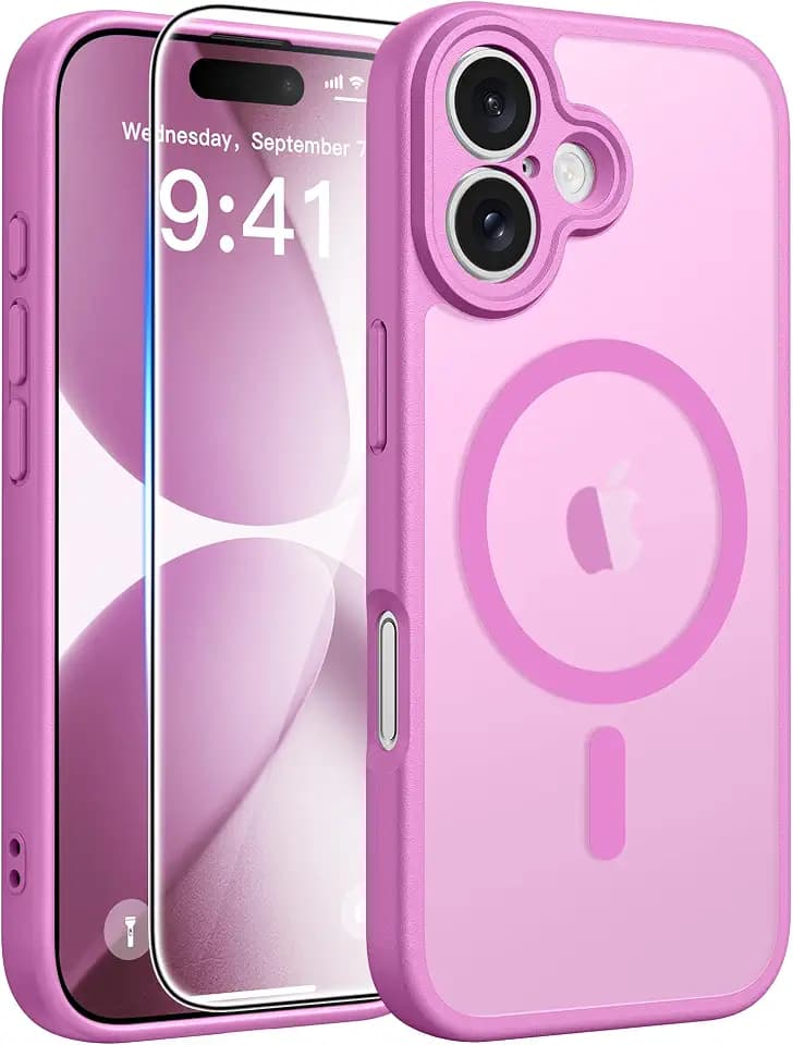 FNTCASE for iPhone 17 Case, Compatible with Magsafe, Glass Screen Protector