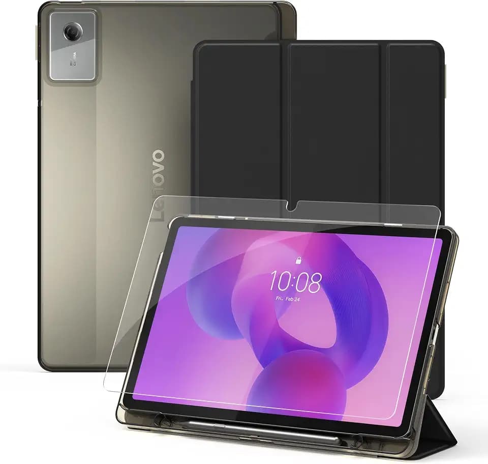 CACOE Hülle für Lenovo Idea Tab 11 Zoll 2025 mit Schutzfolie,Schwarz