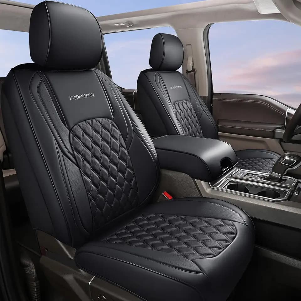 Huidasource 2007-2017 Wrangler JK Seat Covers 4 Door (Full Set/Black)